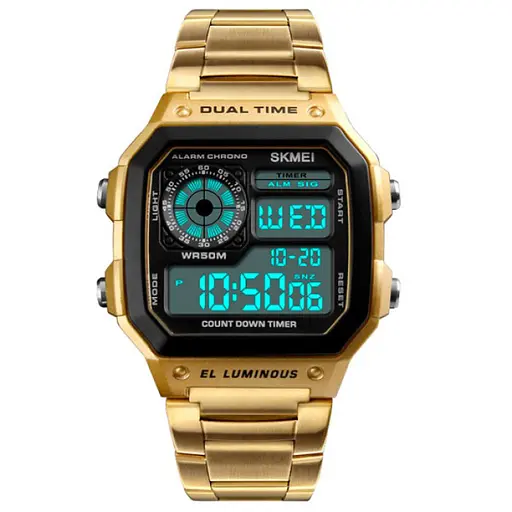 Мужские часы Skmei 1335 Ripple Gold - фото 3