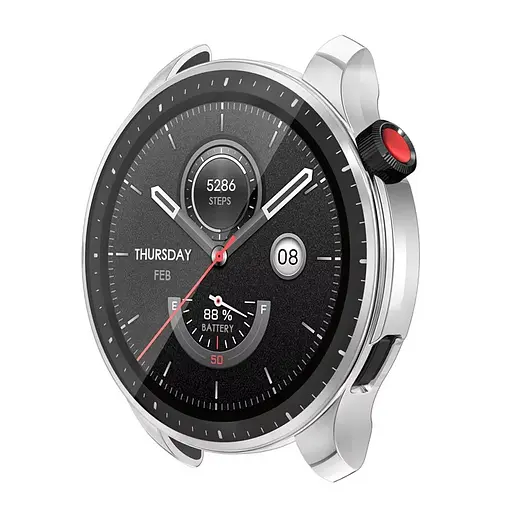 Захисний чохол Tamister для смартгодинника Amazfit Balance з плівкою сріблястий - фото 3