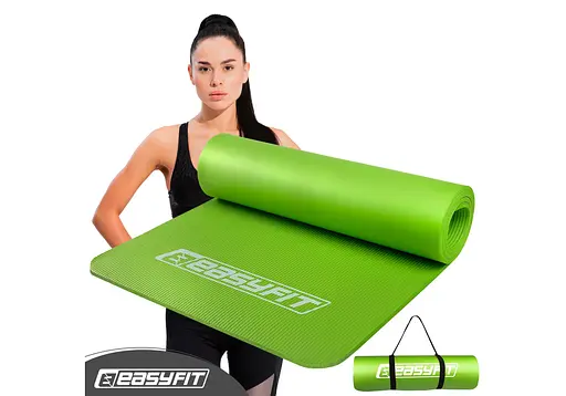 Коврик для фитнеса и йоги EasyFit NBR 10 мм Зеленый (EF-1919-GN) - фото 1