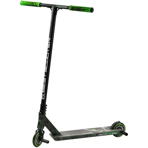 Самокат трюковий Best Scooter 71х13х93 см Чорно-зелений 000231445