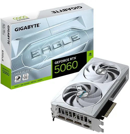 Видеокарта Gigabyte RTX 5060 8G EAGLE OC ICE (GV-N5060EAGLEOC ICE-8GD) (GDDR7, 128 bit, PCI-E v5.0 x16) - фото 10