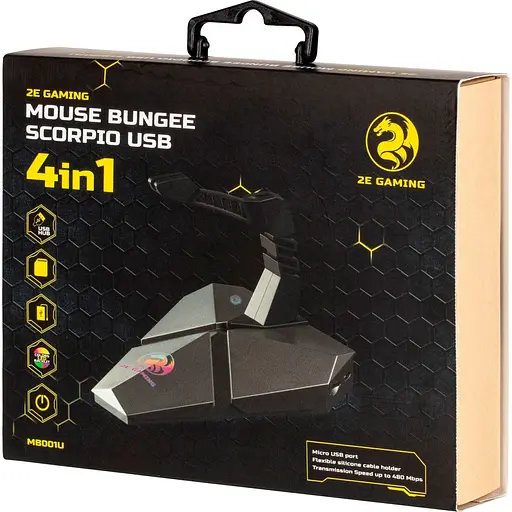 Держатель для кабеля 2E Gaming Mouse Bungee Scorpio USB Silver (2E-MB001U) - фото 7