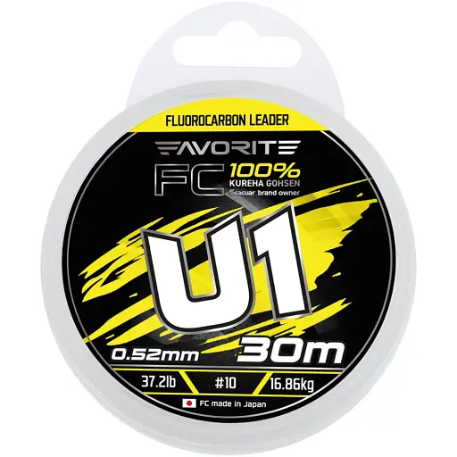Флюорокарбон Favorite U1 FC 30 м 10/0.52 мм 37.2 lb/16.86 кг - фото 2