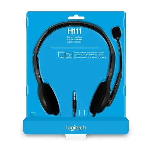 Комп'ютерна гарнітура Logitech H111 Stereo Silver (981-000593) - фото 6