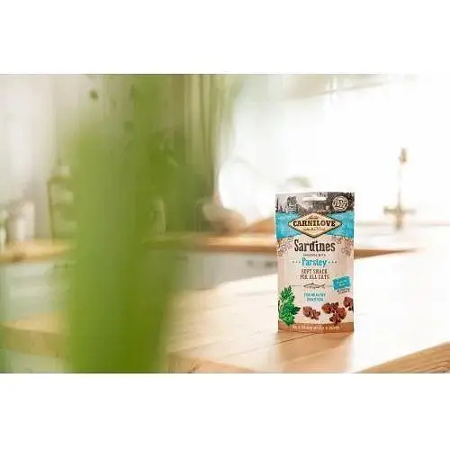 Лакомство Carnilove Cat Semi Moist Snack для кошек сардина и петрушка 50 г - фото 6