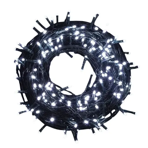 Светодиодная гирлянда нить уличная Led Cob 10м 100led батарейки White
