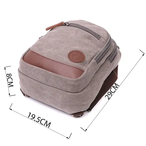 Мужская текстильная сумка через плечо с уплотненной спинкой Vintage 19,5х29х8 см sum0028973 - фото 3