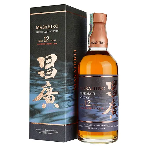 Віскі Masahiro Pure Malt Oloroso Sherry Cask 12 Year Old 43% 0.7 л в подарунковій упаковці