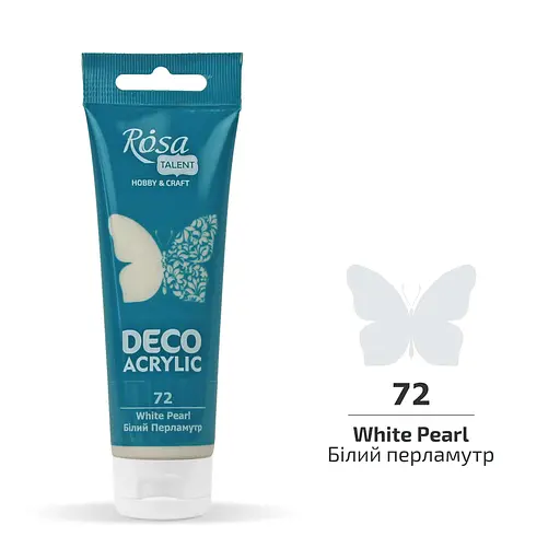 Акрил для декору Білий (72) перламутр 75 мл Rosa Talent - фото 1