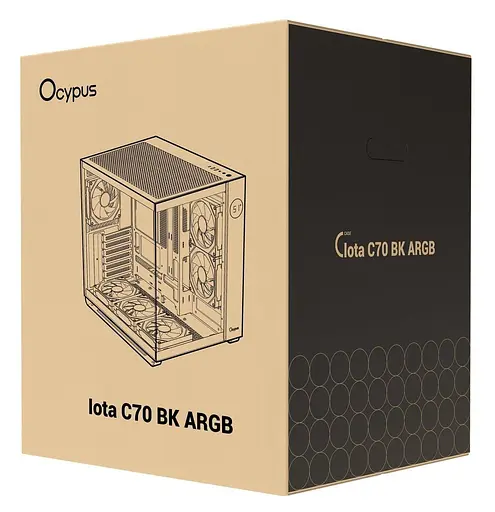 Корпус OCYPUS IOTA C70 BK ARGB (IOTA-C70-BKD600XX-GL) без блока питания - фото 11
