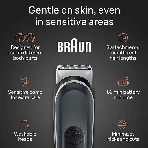 Тример для тіла Braun BG3340 SkinShield Black [147694] - фото 7