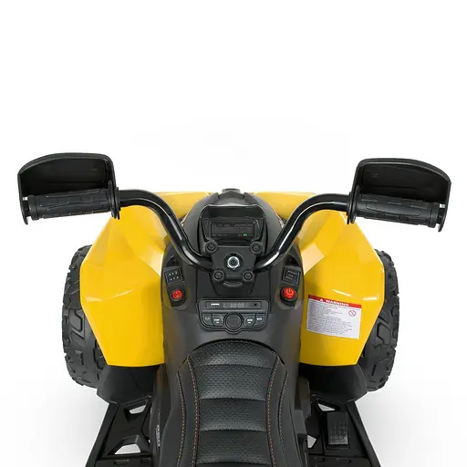 Електромобіль дитячий Bambi Квадроцикл M 5001EBLR-6 з пультом управління звуком і світлом Жовтий - фото 5
