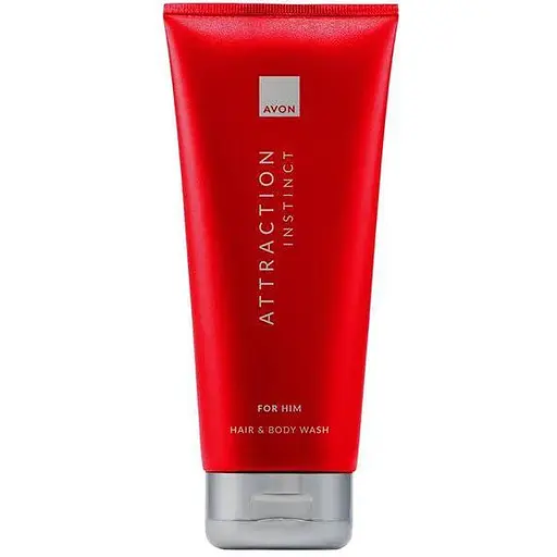Шампунь-гель для душу для чоловіків Avon Attraction Instinct 200 мл (494693393) - фото 1