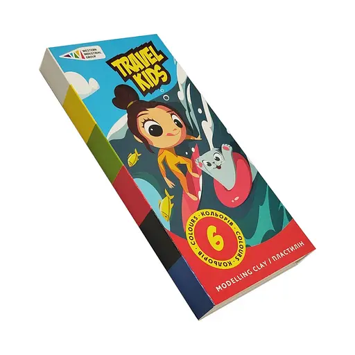 Дитячий пластилін "Travel Kids" ГАММА'UA 331008/TK восковий, 6 кольорів по 12 г - фото 2