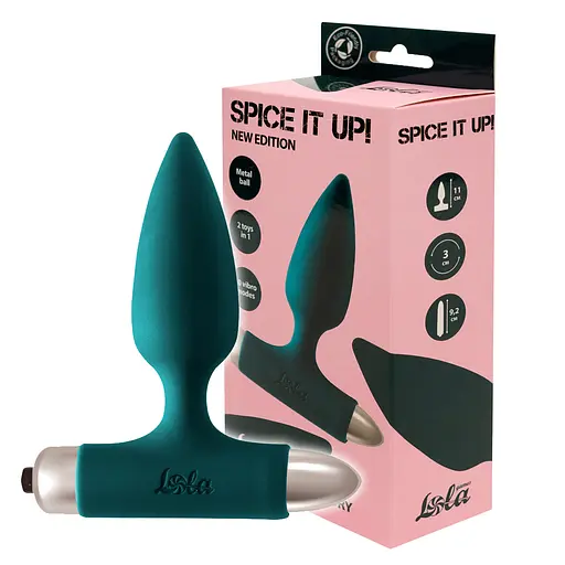 Анальная пробка с вибрацией Lola Spice It Up 11 см (зеленый) - фото 5