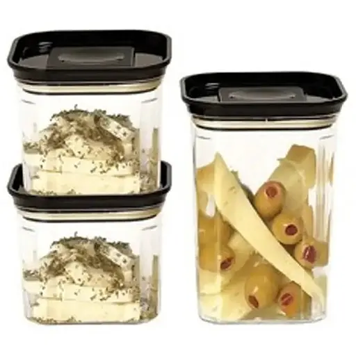 Набор акриловых контейнеров Motek Smart 3шт с крышкой (0,5 л + 0,5 л + 1 л) (SM-SET) - фото 1