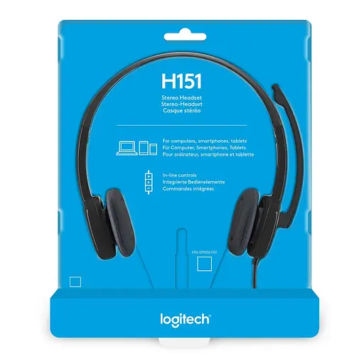 Комп'ютерна гарнітура Logitech H151 Stereo Black (981-000589) - фото 8