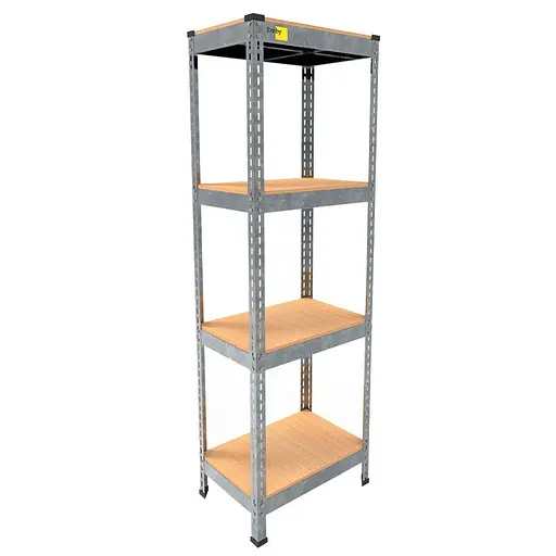 Металевий стелаж Emby Light Series (розмір 1500х450x300мм) 4 полиці ДСП до 100кг Оцинкований