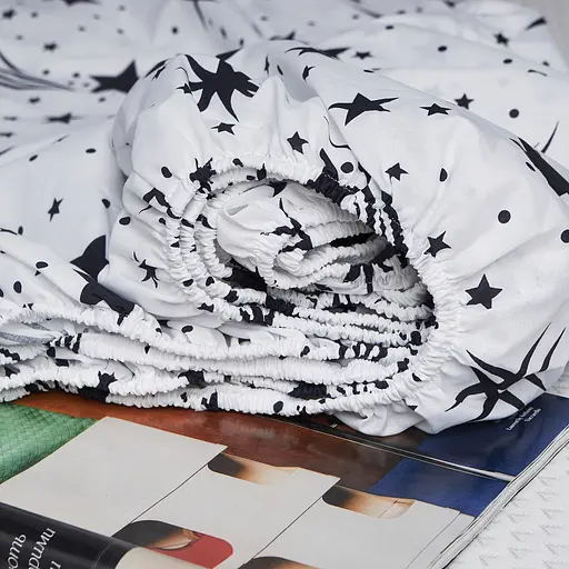 Простирадло на резинці Moon&Star Cosmos Ranforce Elite Gold 100х190х20 см - фото 3