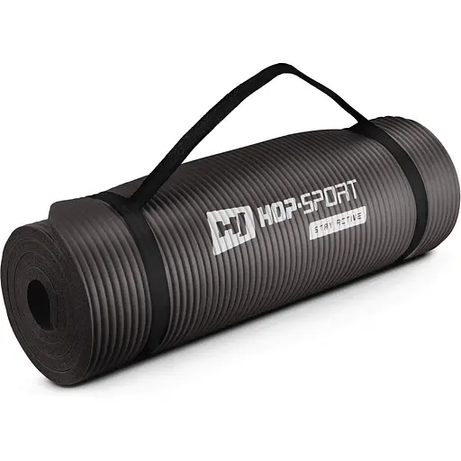 Мат для фитнеса и йоги Hop-Sport HS-N015GM 1,5см черный