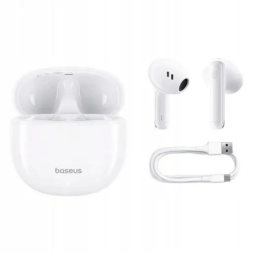 Бездротові навушники Baseus Bowie E13 True Wireless Earphones, BT5.3, 40mAh, 400mAh, 6h, White A00059701217-Z1 - фото 5