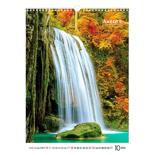 Календар настінний Axent А3 Waterfalls 2026 рік (8804-26-2-A) - фото 11