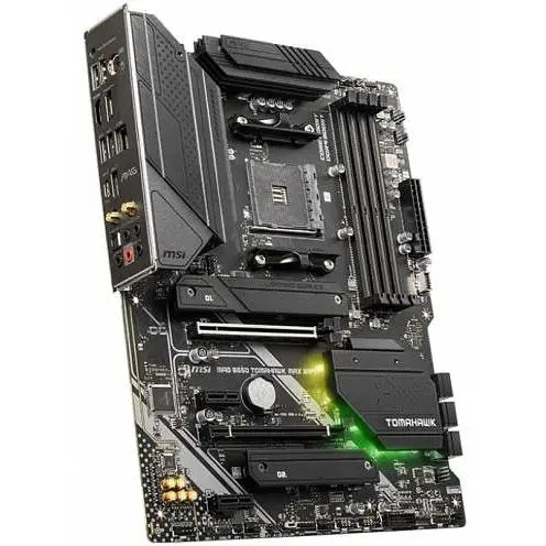 Материнська плата MSI AM4 (B550) MAG B550 Tomahawk MAX WIFI, B550, 4xDDR4, CrossFire, Int.Video(CPU), 6xSATA3, 2xM.2, 1xPCI-E 16x 4.0, 1xPCI-E 16x 3.0, 2xPCI-E 1x 3.0, ALC897, RTL8125B, WiFi 6, Bluetooth 5.2, 7xUSB3.2/6xUSB2.0, HDMI/DP, ATX - фото 3