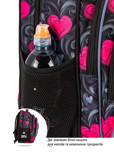 Ортопедический рюкзак в школу для девочки с Котиком SkyName 37х30х18 см для младших классов (R2-223) - фото 7