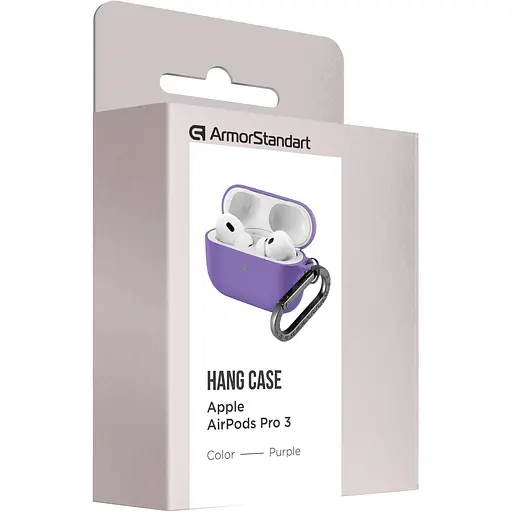 Чехол ArmorStandart Hang Case для Apple AirPods Pro 3 Purple (ARM88281) [149504] - фото 3