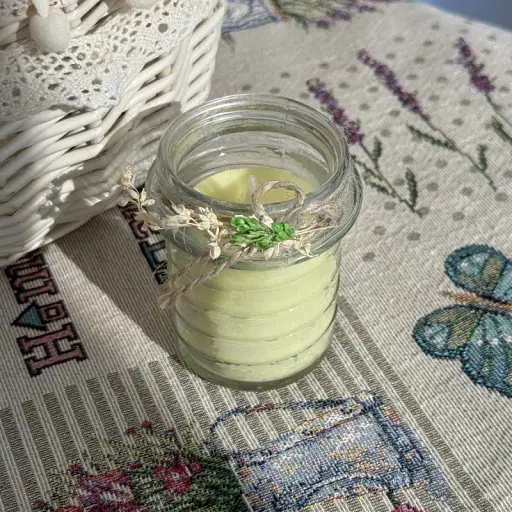 Пасхальная свеча жёлтая в баночке средняя MIS LT - фото 2