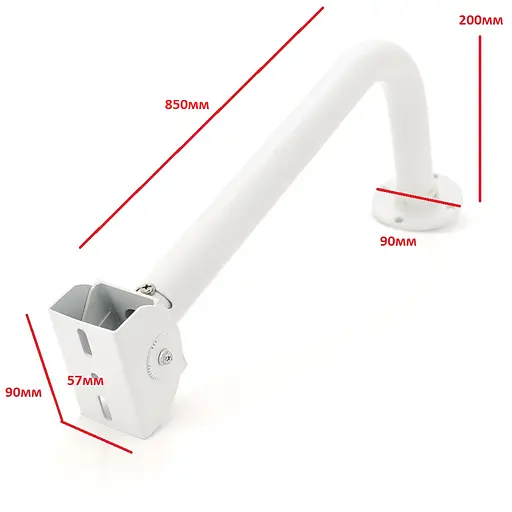 Кронштейн для камеры PiPo PP-20 x 80L, с поворотом для камеры, белый, металл - фото 2