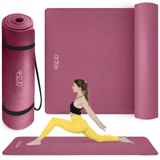 Коврик (мат) спортивный 4FIZJO NBR 190 x 100 x 1.5 см для йоги и фитнеса Burgundy (P-5905973407144) - фото 2
