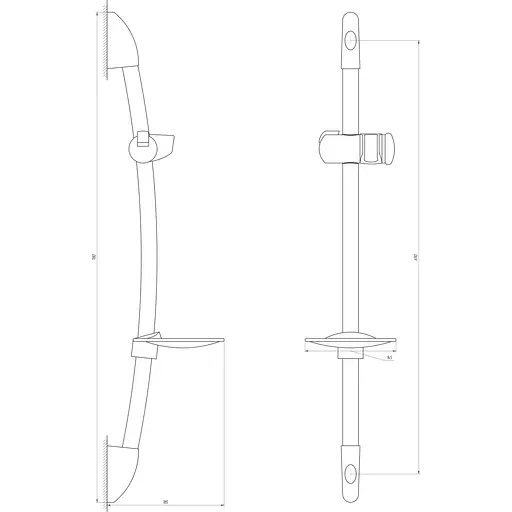 Душевая стойка Dishi L106C Хром - фото 6