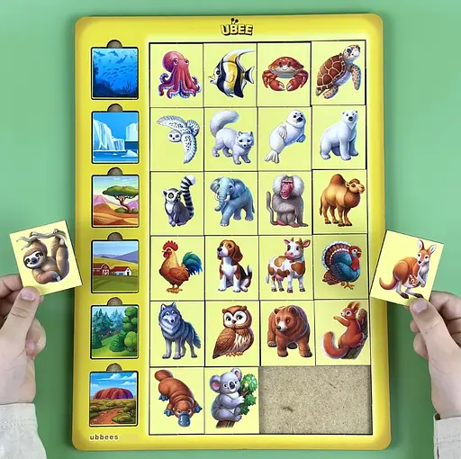 Дерев'яна розвиваюча гра "Асоціації тварини" Ubee ПСД300