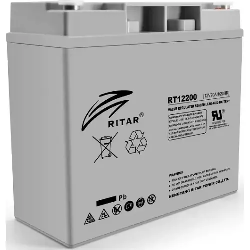 Акумулятор Ritar AGM RT12200, Gray Case, (12V 20.0Ah)