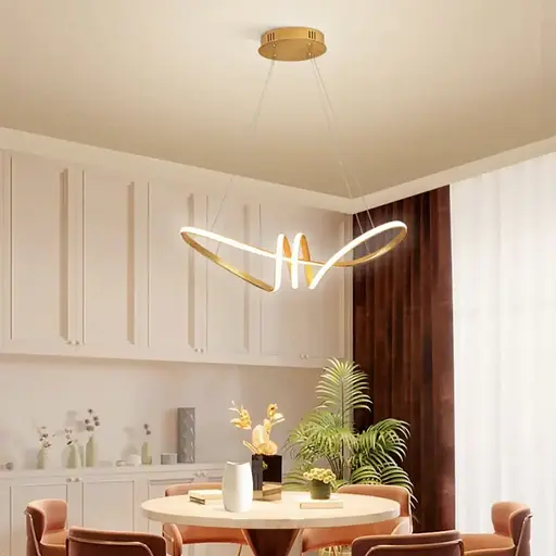 Світлодіодна люстра Атмосфера PJ815 75см (Золота) - фото 5