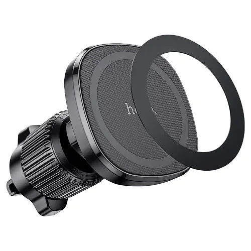 Автодержатель Hoco H34 Cheetah magnetic ring car holderair outlet Черный - фото 5