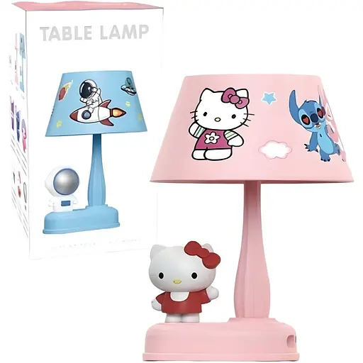 Детская настольная лампа Hello Kitty розовая (343E)