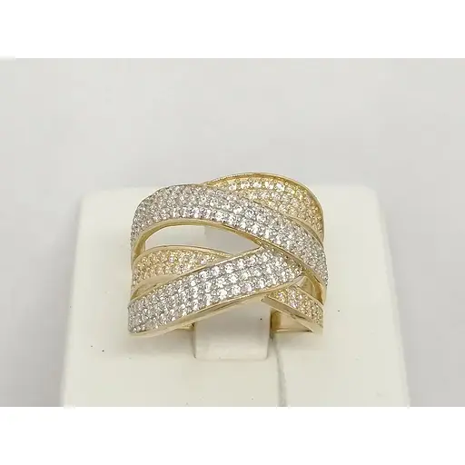 Золоте кільце Імперія золота з фіанітами. КВ1123И 18 - фото 4