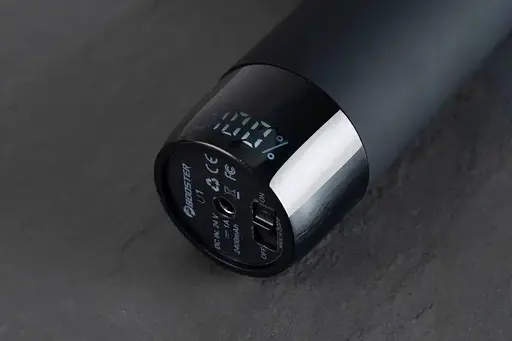 Перкусійний масажний пістолет Lightsaber Booster U1 М'язовий масажер (6 насадок) 2500 мАг Чорний - фото 3