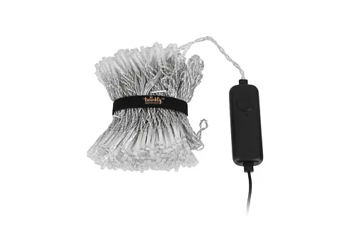 Twinkly Гірлянда Smart LED Twinkly Curtain RGBW 400, Gen II, IP44, 1.45 х 2.1м, кабель прозорий - фото 4