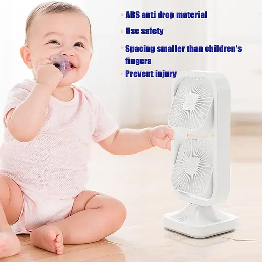 Портативный настольный бесшумный вентилятор TONIFAY Tower Oscillating 3 скорости, вращением на 180° - фото 3