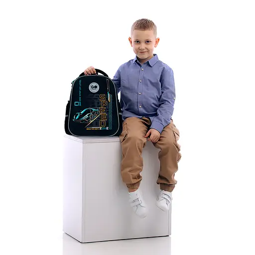 Рюкзак GoPack Education 165S Speed Zone Чорно-синій (GO26-165S-5) - фото 17