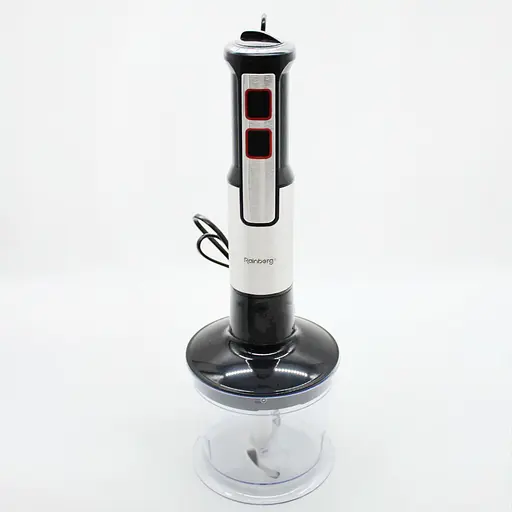 Занурювальний блендер Rainberg-2293B 6в1 з підставкою Чорний 1200 Вт - фото 4