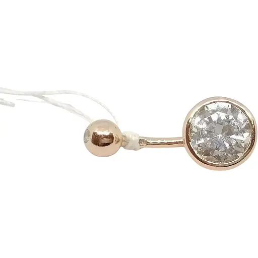 Срібна сережка для пірсингу пупка Silvex 925. ПР3Ф/020