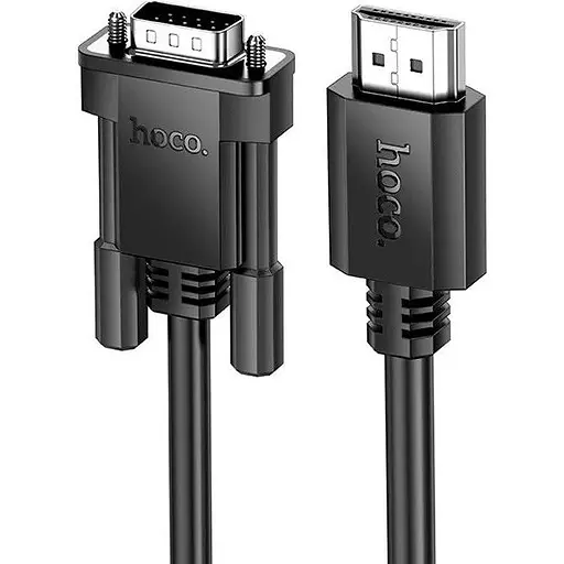 Кабель перехідник конвертер Hoco US12 HDMI to VGA (HDTV male to VGA male) 1 метр - фото 1