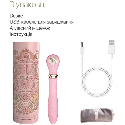 Пульсатор с подогревом Zalo Sweet Magic Desire Fairy Pink турбо режим - фото 7