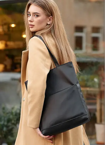 Сумка Sambag Shopper Tote SQN черный 41 х 30 х 10 см (93220001) - фото 3