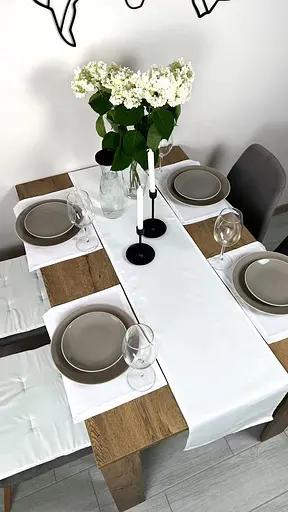 Комплект Доріжка водовідштовхувальна Білий однотон 220х40 см 4 шт. - фото 5