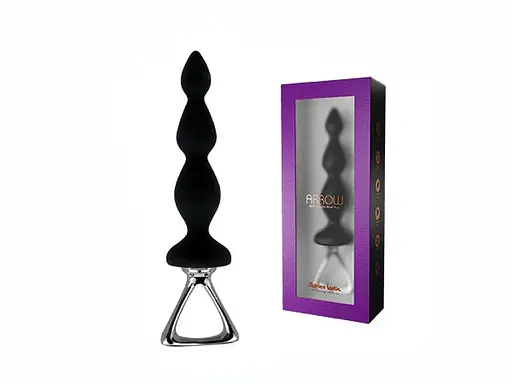 Анальний ланцюжок Adrien Lastic Arrow II 20 см (чорний) - фото 5